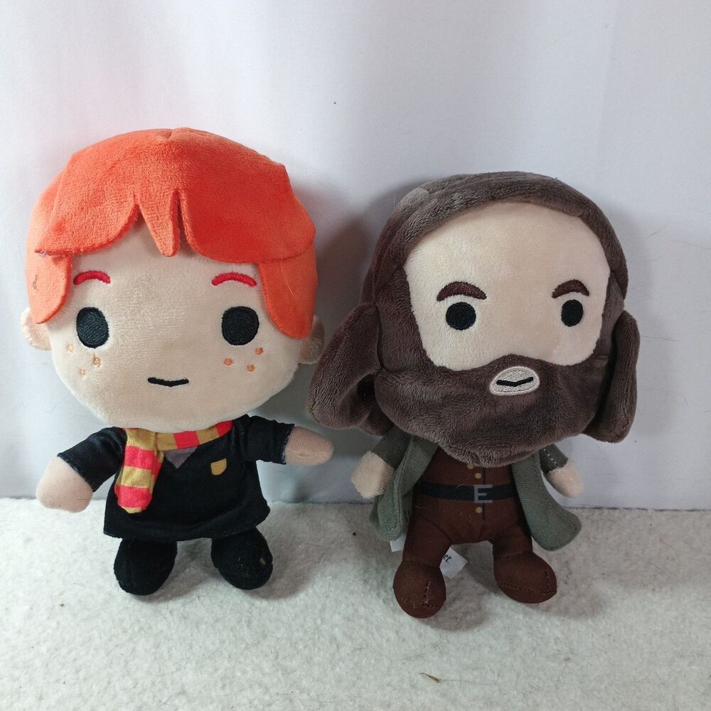 Harry Potter Ron Weasley Hagrid Plush Lot 2 RUZ Wizarding World Stuffed Toys